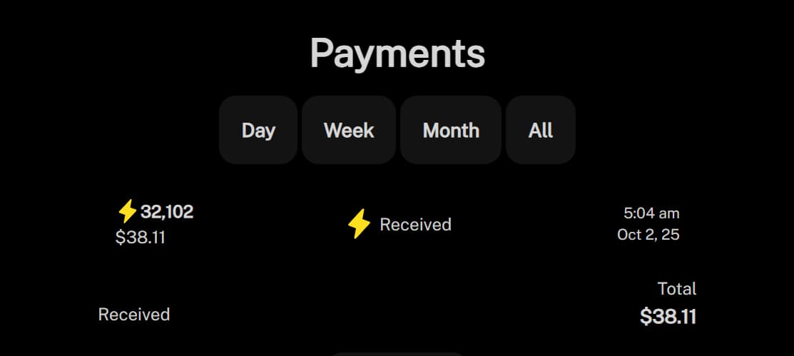 Payment from Ocean Pool